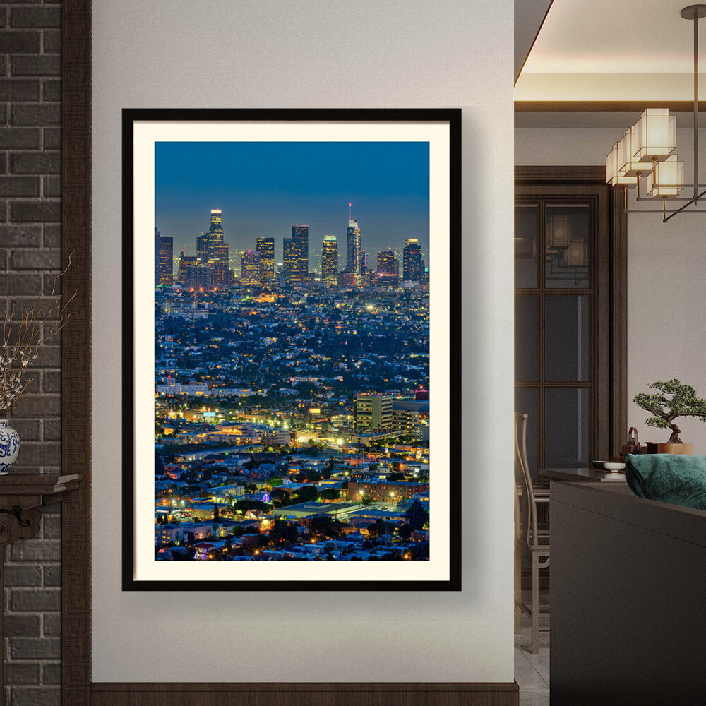Scenic View Of Los Angeles - WALL MOUNT FRAME