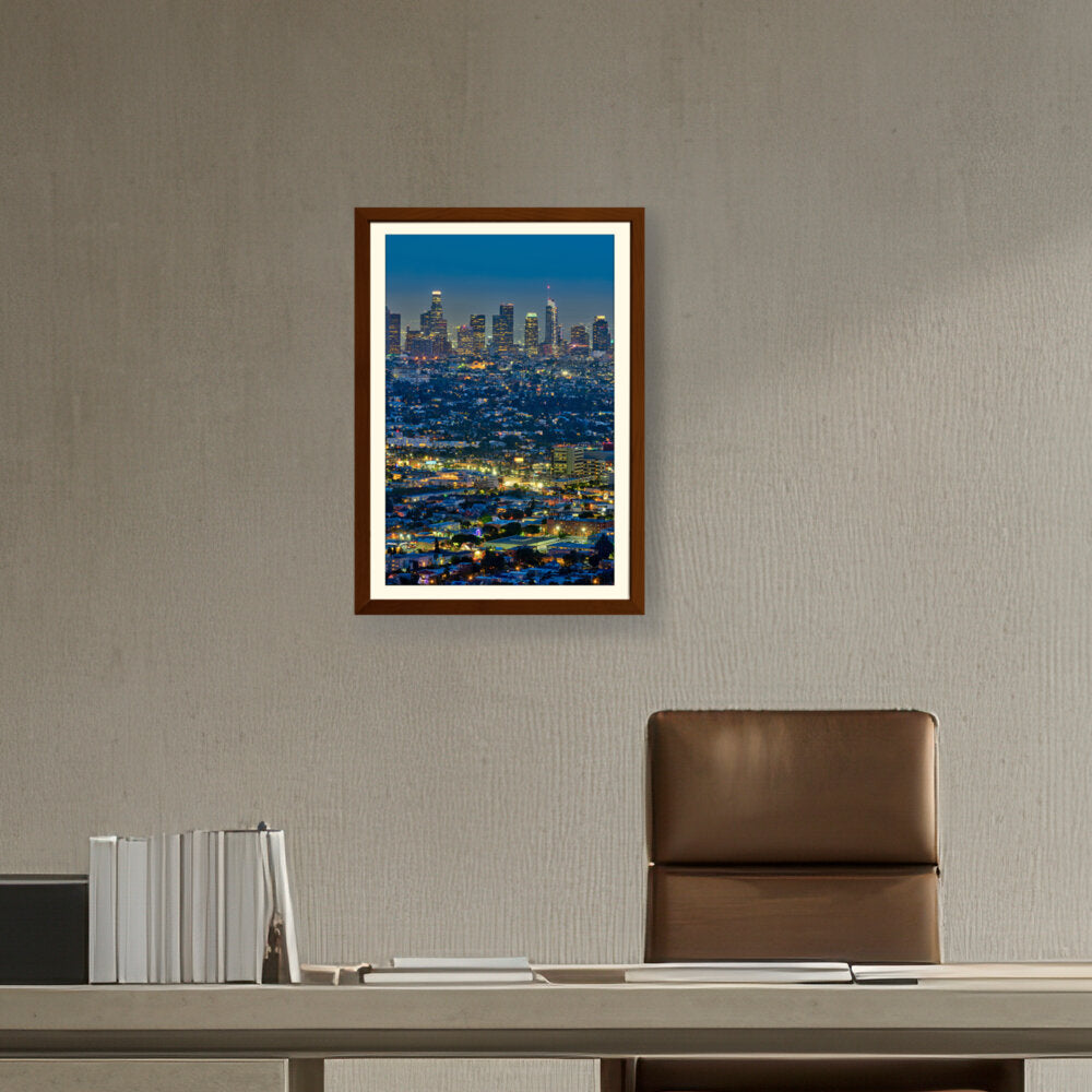 Scenic View Of Los Angeles - WALL MOUNT FRAME