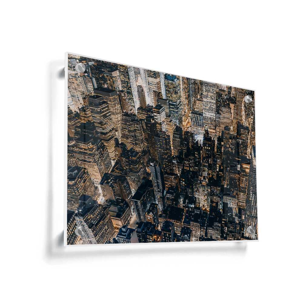 Aerial View Of Manhattan - Acrylic Wall Photo