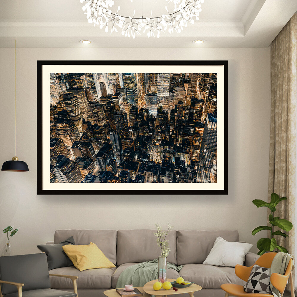 Aerial View Of Manhattan - WALL MOUNT FRAME