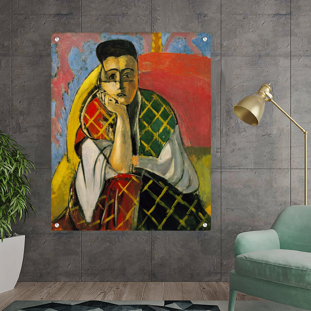 Odalisque With Gray Pants - Acrylic Wall Photo