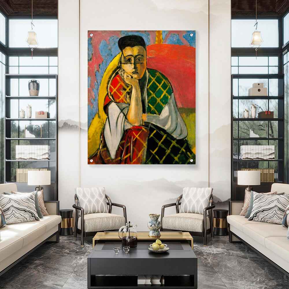 Odalisque With Gray Pants - Acrylic Wall Photo