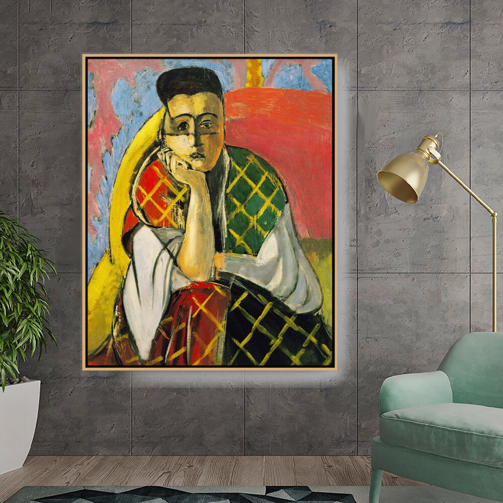 Odalisque With Gray Pants - FLOATING FRAME