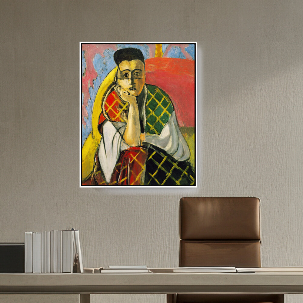 Odalisque With Gray Pants - FLOATING FRAME