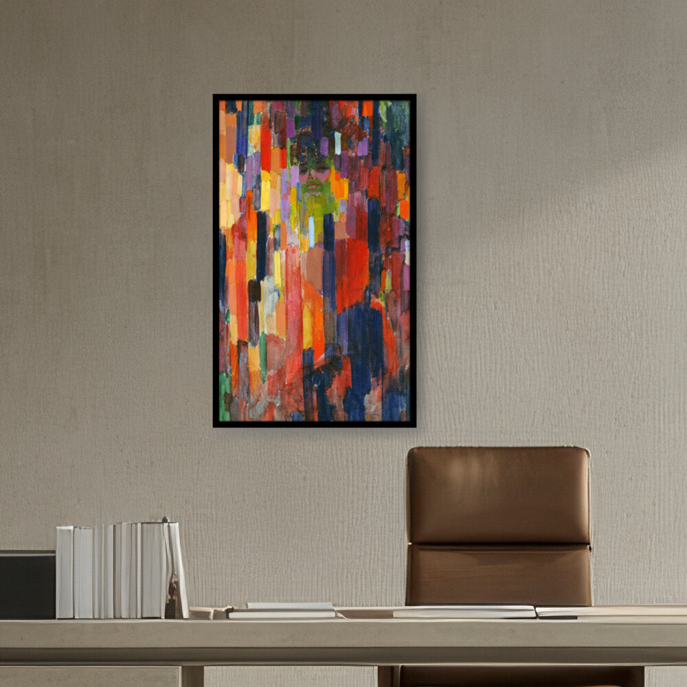 Madame Kupka Among Verticals - Framed Canvas