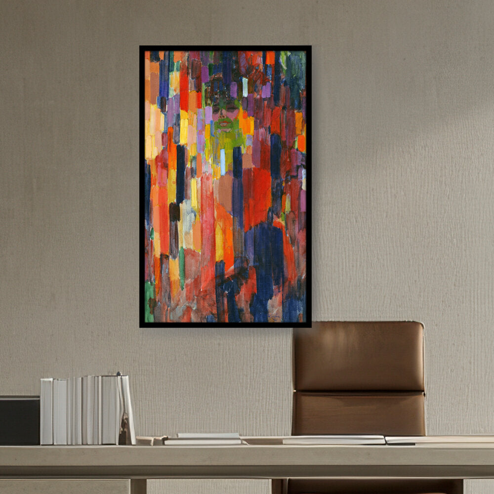 Madame Kupka Among Verticals - Framed Canvas