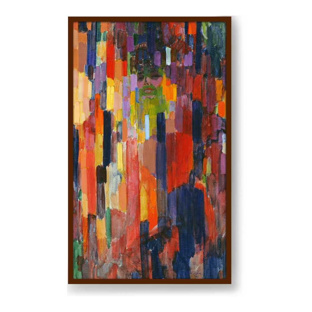 Madame Kupka Among Verticals - Framed Canvas
