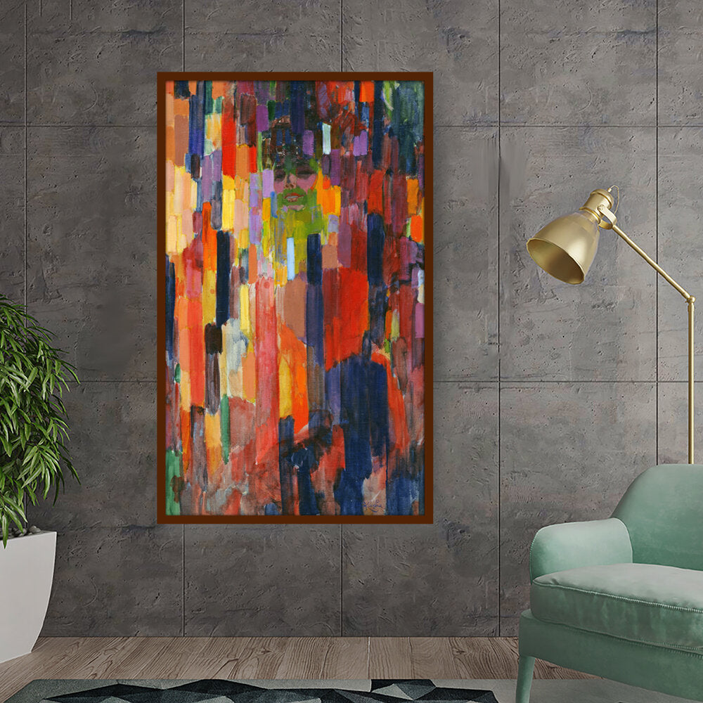 Madame Kupka Among Verticals - Framed Canvas