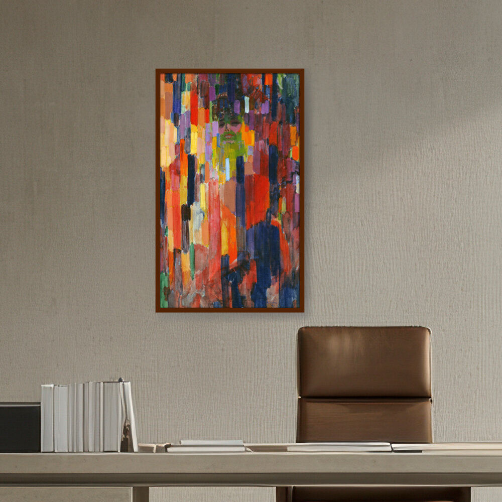 Madame Kupka Among Verticals - Framed Canvas