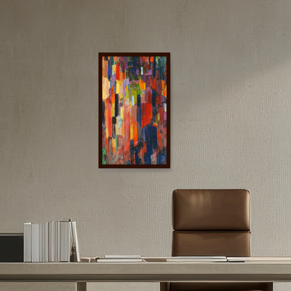 Madame Kupka Among Verticals - Framed Canvas