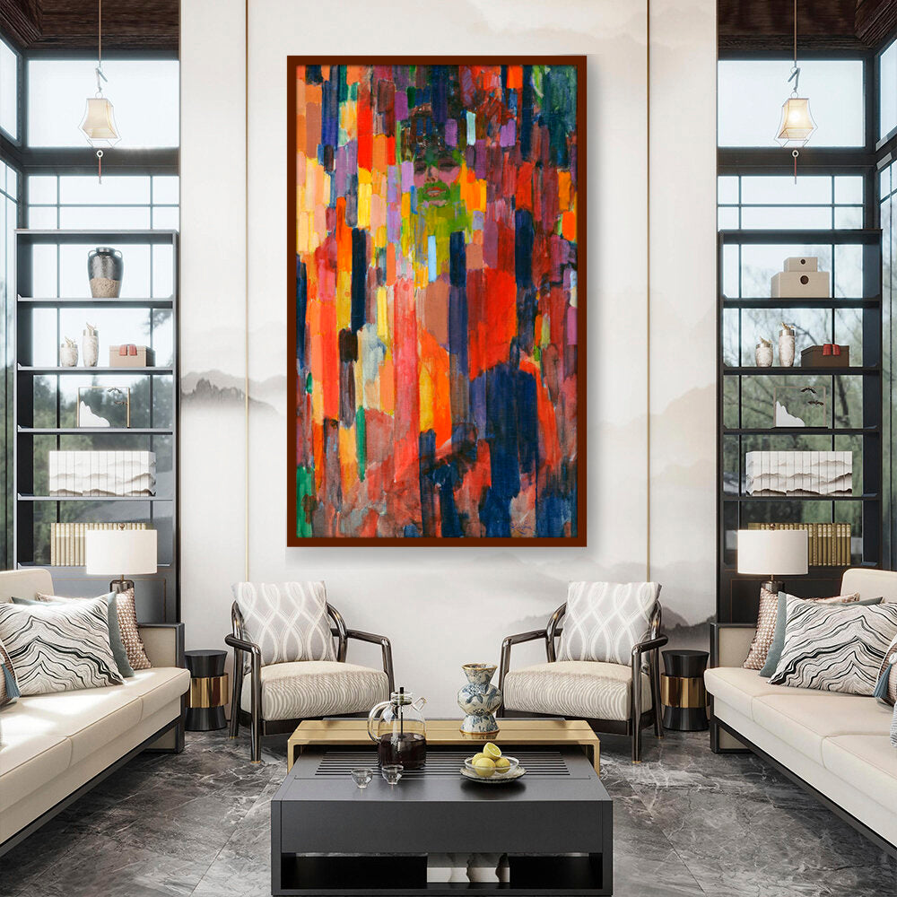 Madame Kupka Among Verticals - Framed Canvas