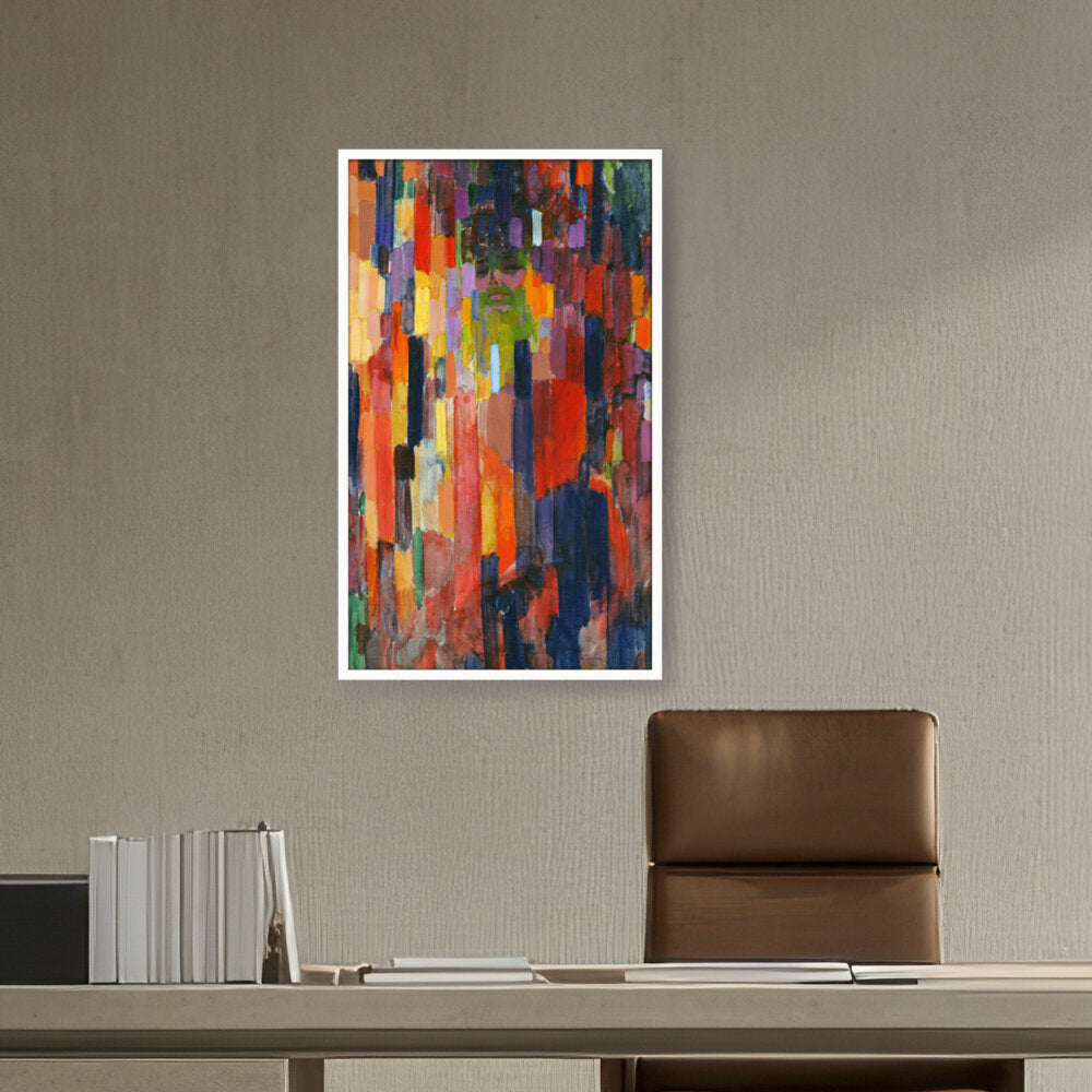Madame Kupka Among Verticals - Framed Canvas