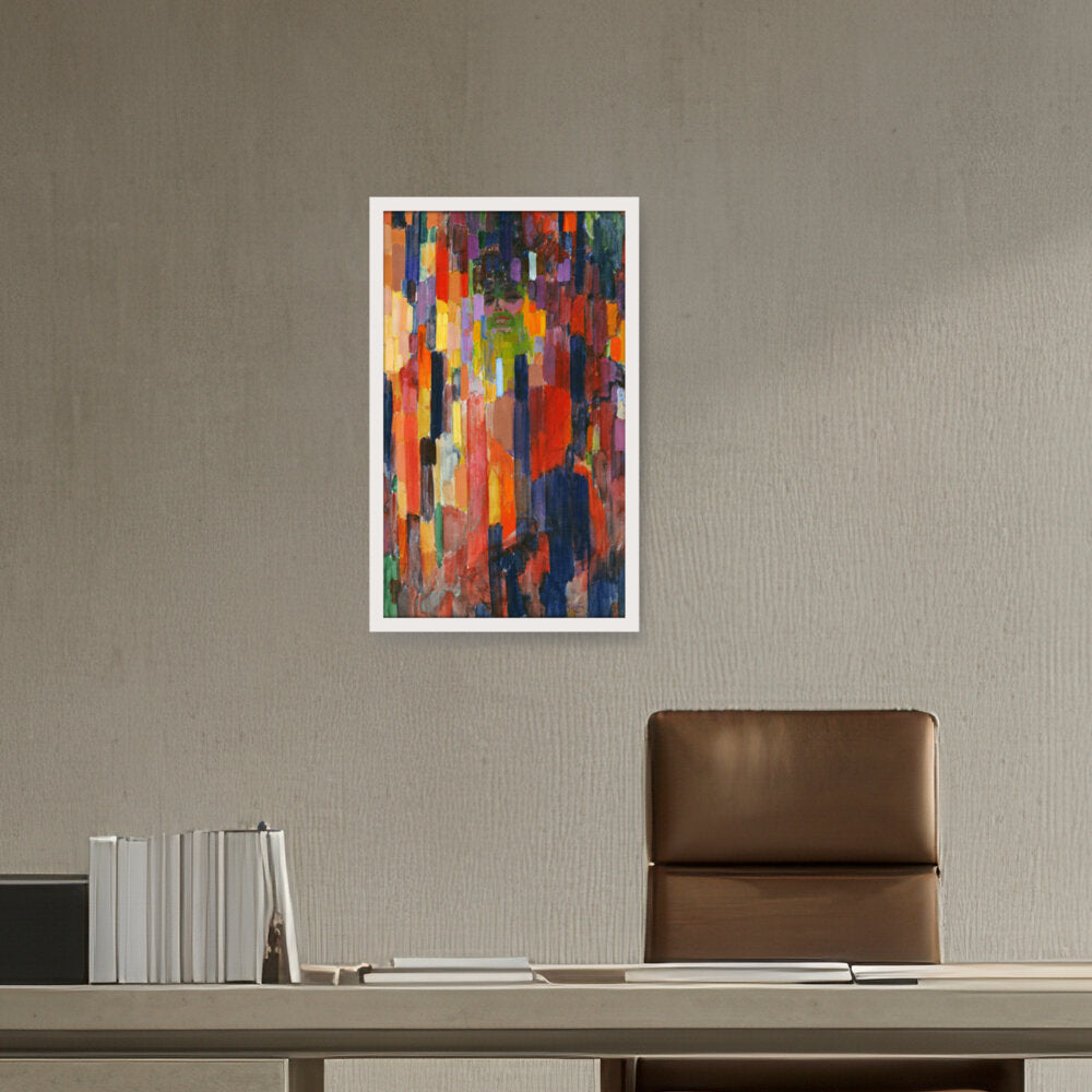 Madame Kupka Among Verticals - Framed Canvas