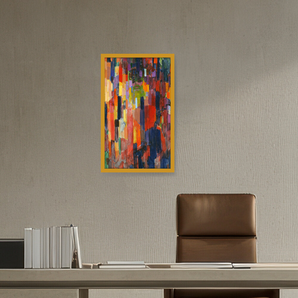Madame Kupka Among Verticals - Framed Canvas