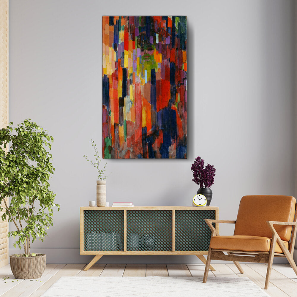 Madame Kupka Among Verticals - Wall Canvas