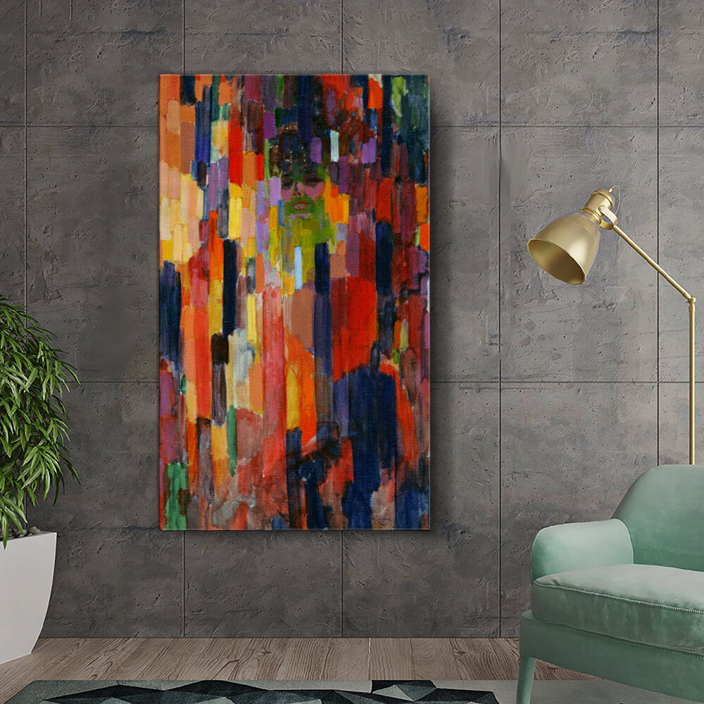 Madame Kupka Among Verticals - Wall Canvas