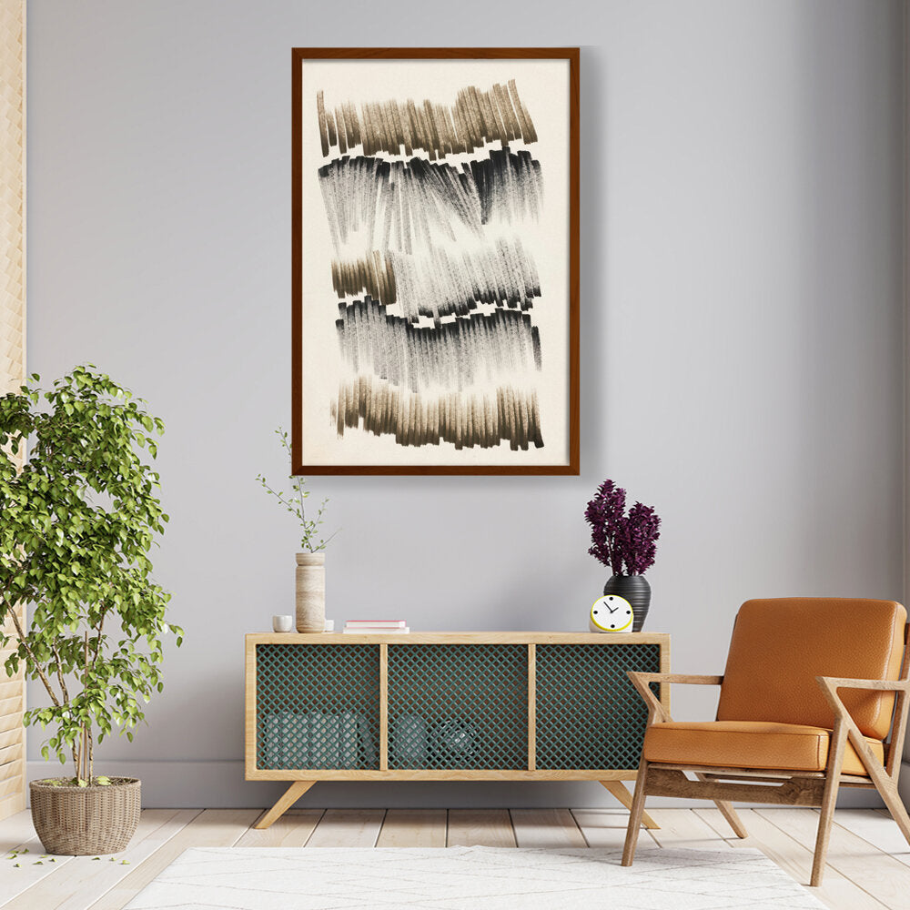 Ephemeral Strokes Painting - Framed Canvas