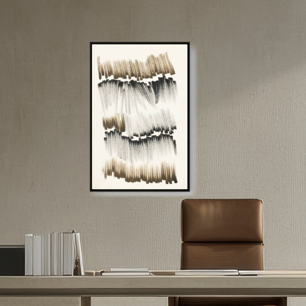 Ephemeral Strokes Painting - FLOATING FRAME