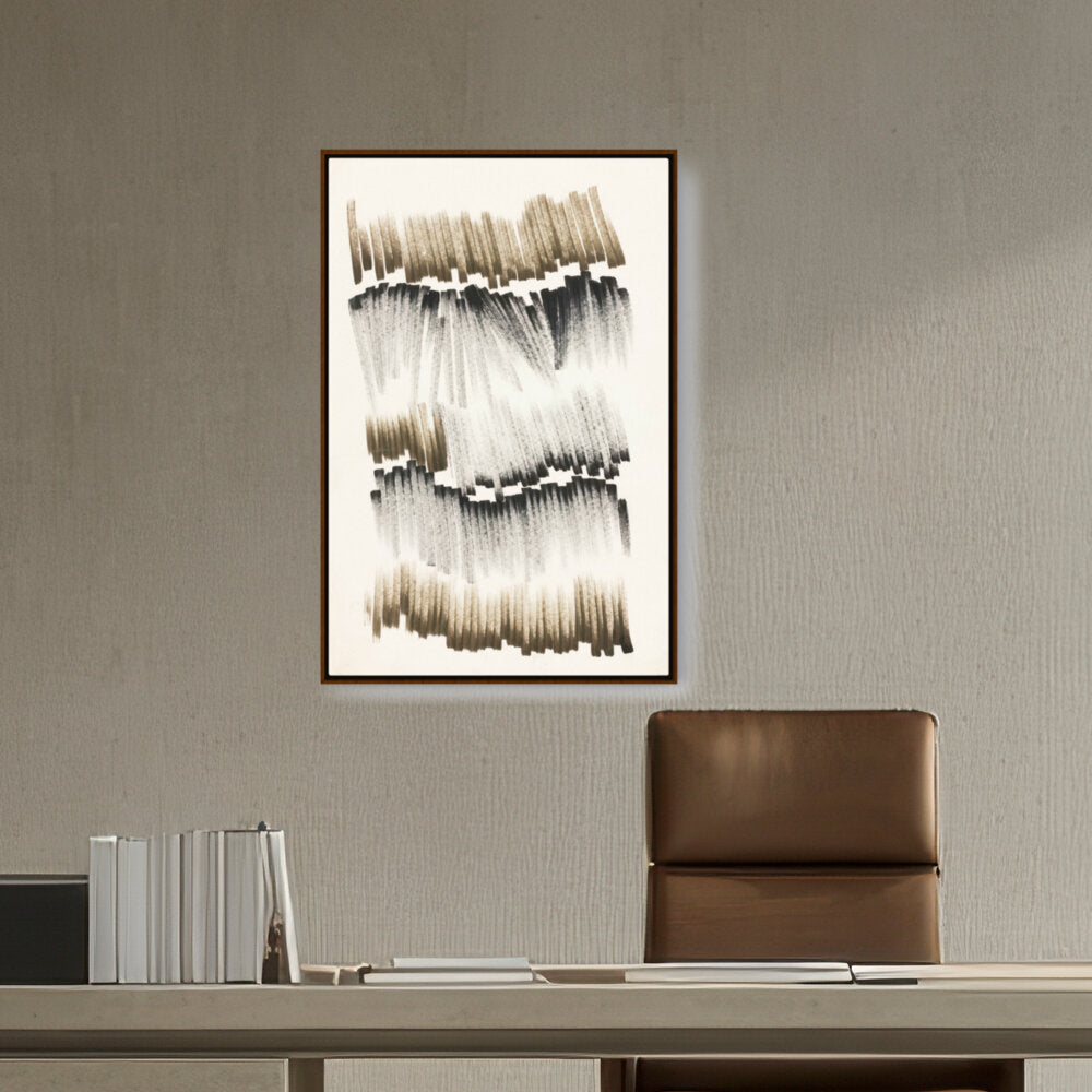 Ephemeral Strokes Painting - FLOATING FRAME