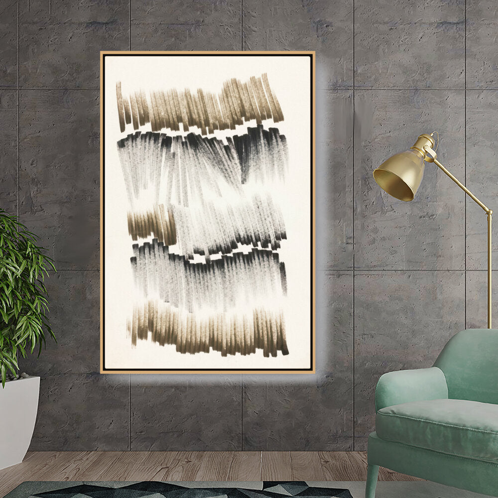 Ephemeral Strokes Painting - FLOATING FRAME