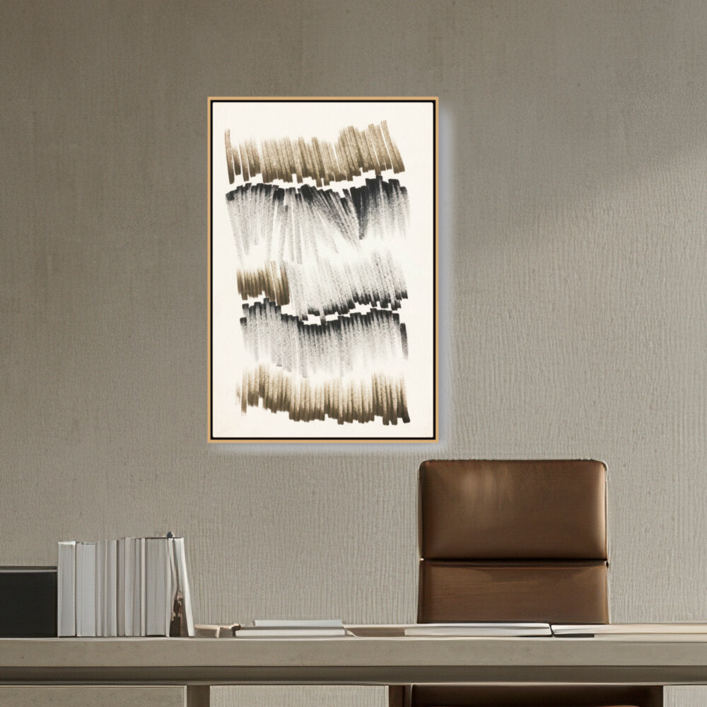 Ephemeral Strokes Painting - FLOATING FRAME