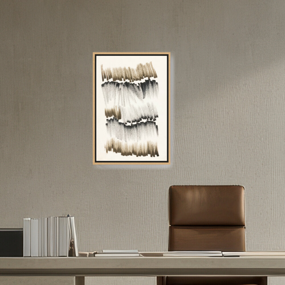 Ephemeral Strokes Painting - FLOATING FRAME