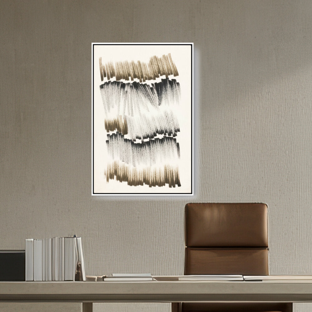 Ephemeral Strokes Painting - FLOATING FRAME