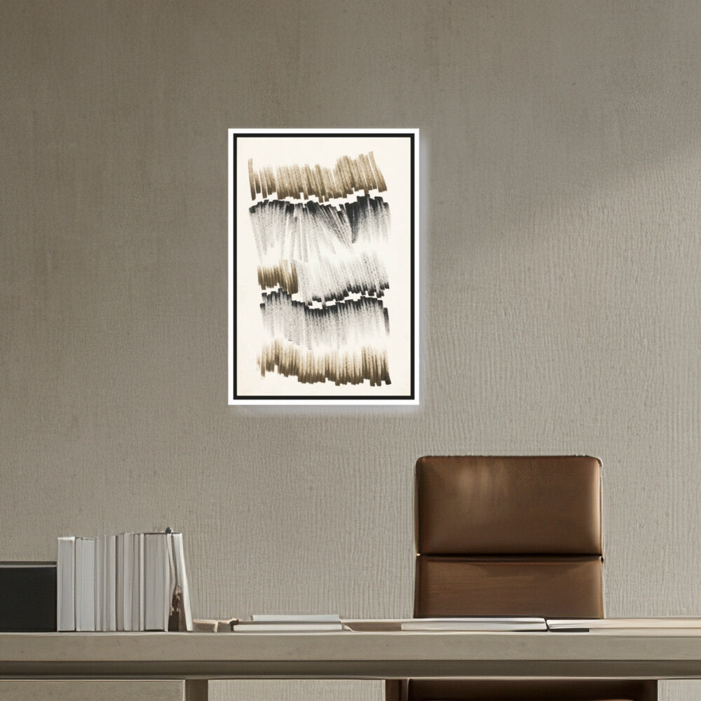 Ephemeral Strokes Painting - FLOATING FRAME