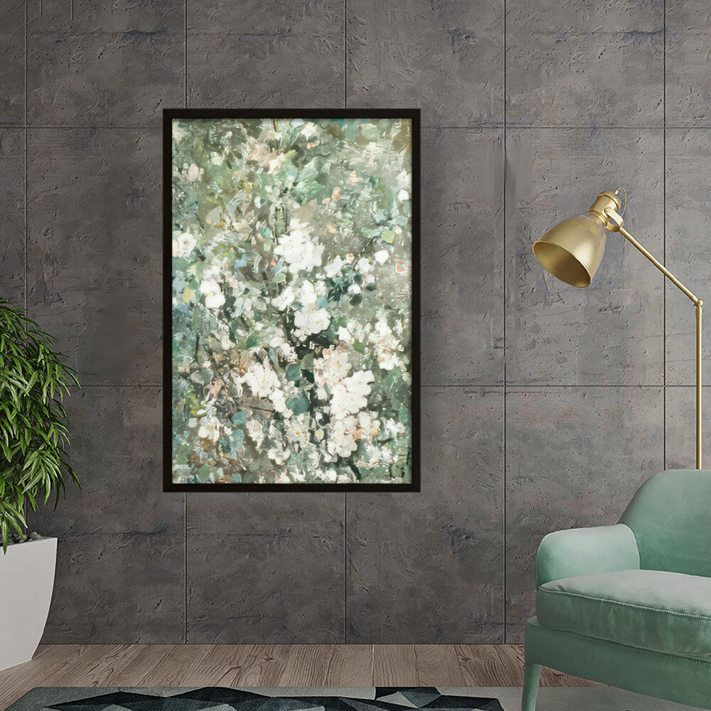 Flowering Apple Branch - Framed Canvas