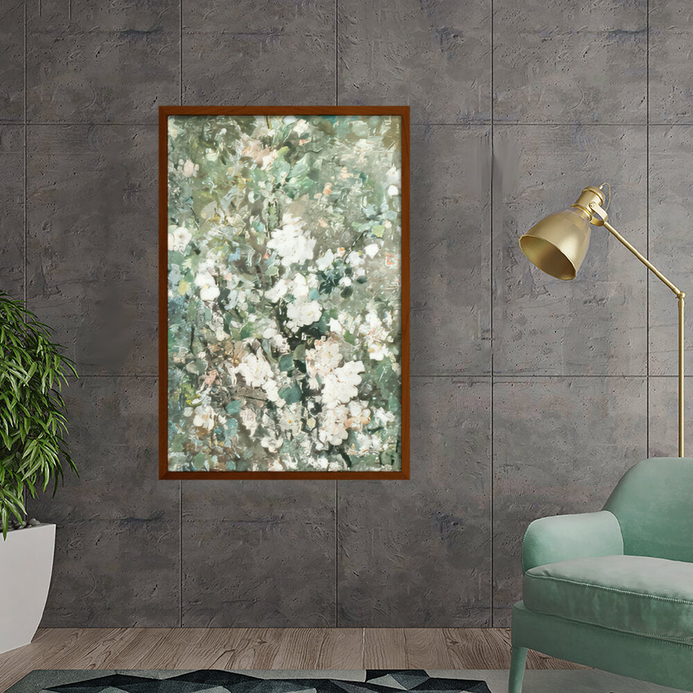 Flowering Apple Branch - Framed Canvas