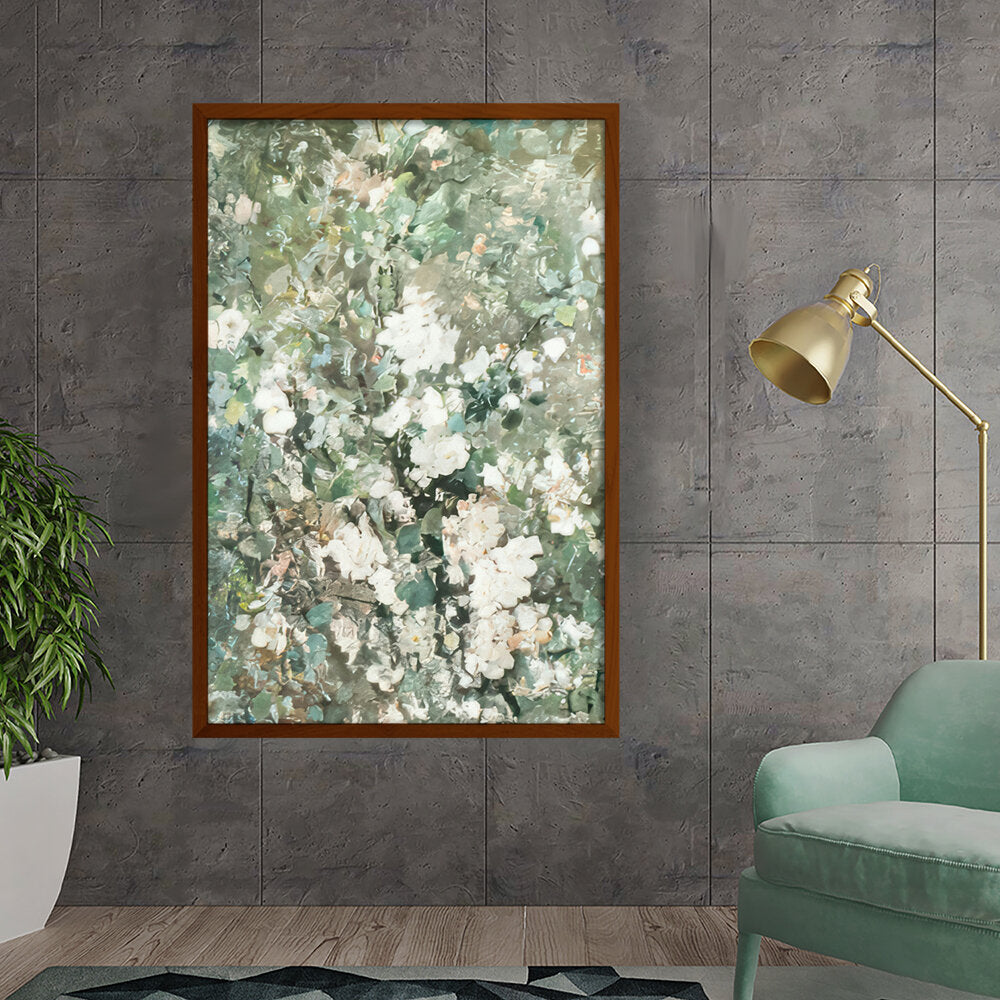 Flowering Apple Branch - Framed Canvas
