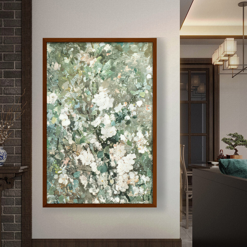 Flowering Apple Branch - Framed Canvas