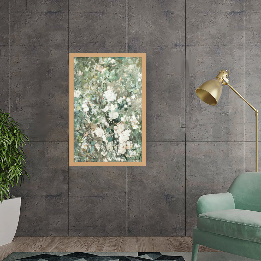 Flowering Apple Branch - Framed Canvas