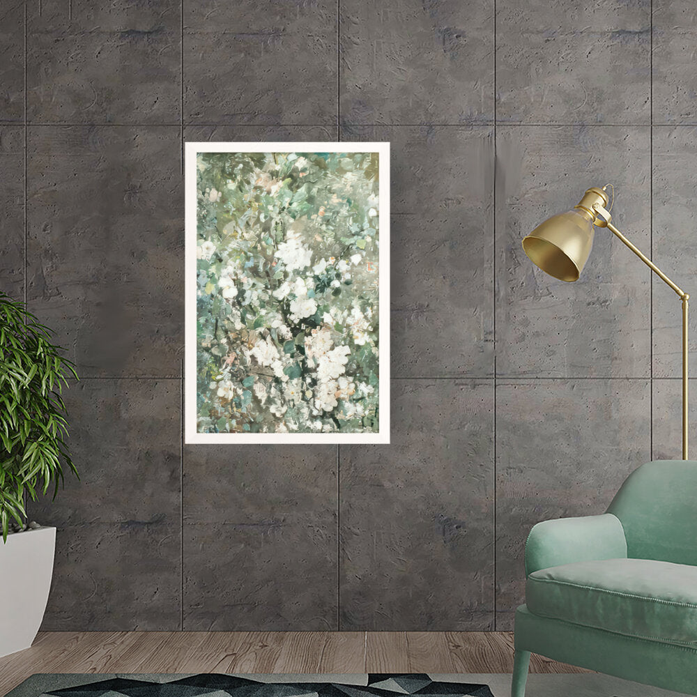 Flowering Apple Branch - Framed Canvas