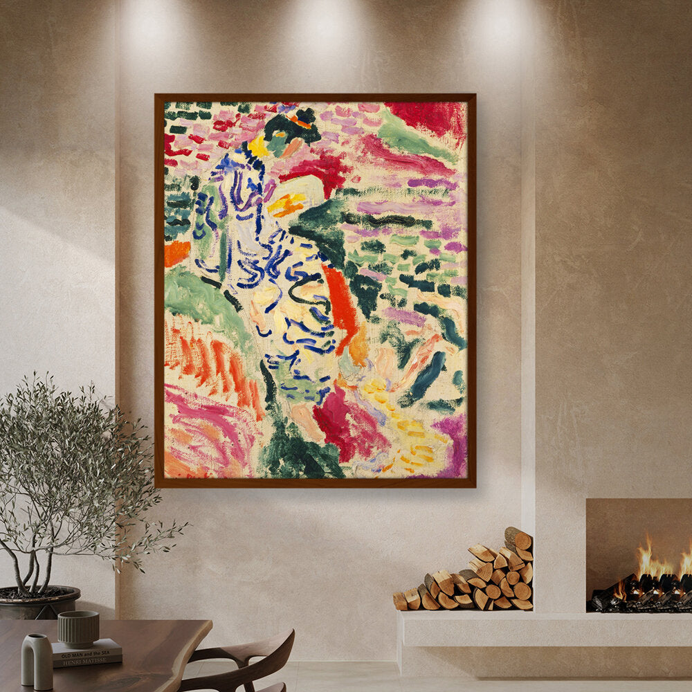 Japanese Woman - Framed Canvas