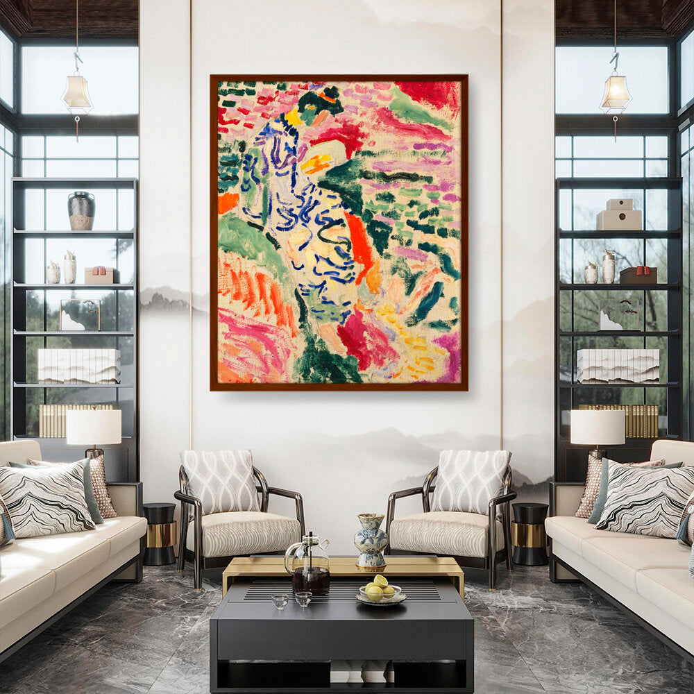 Japanese Woman - Framed Canvas