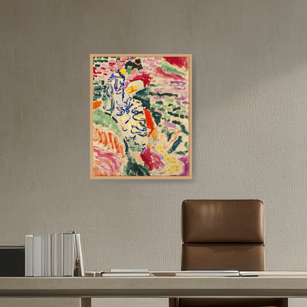 Japanese Woman - Framed Canvas