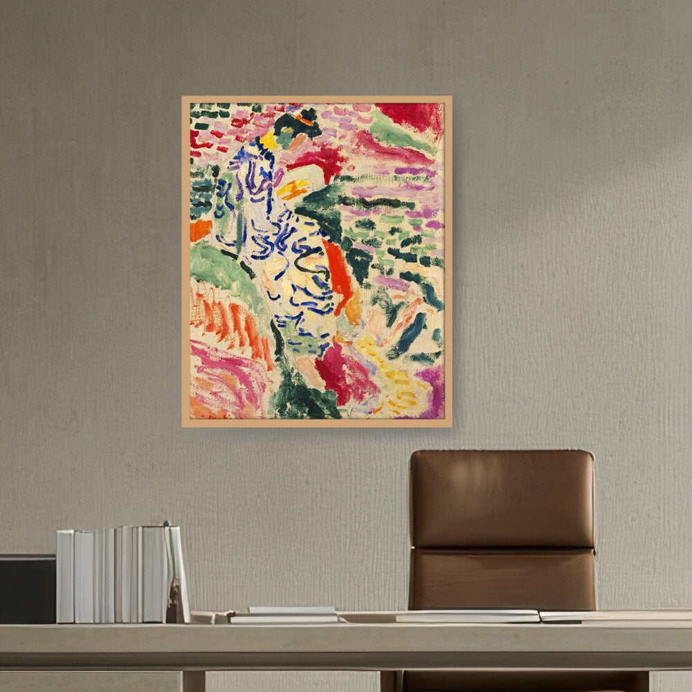Japanese Woman - Framed Canvas
