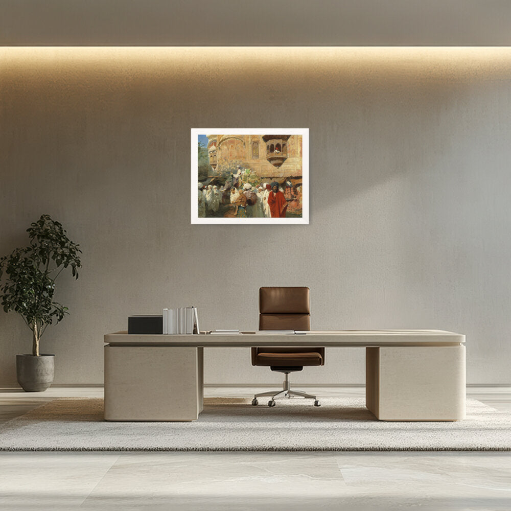 A Street In Jodhpur - Framed Canvas