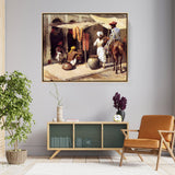 Outside The Indian Dye House - FLOATING FRAME