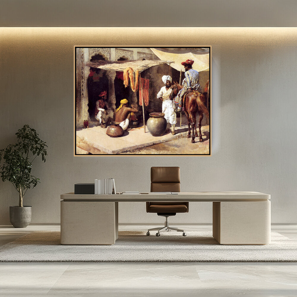 Outside The Indian Dye House - FLOATING FRAME