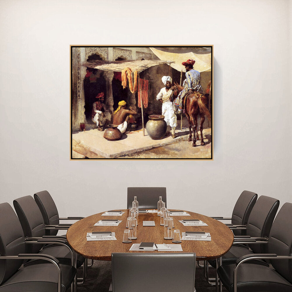 Outside The Indian Dye House - FLOATING FRAME
