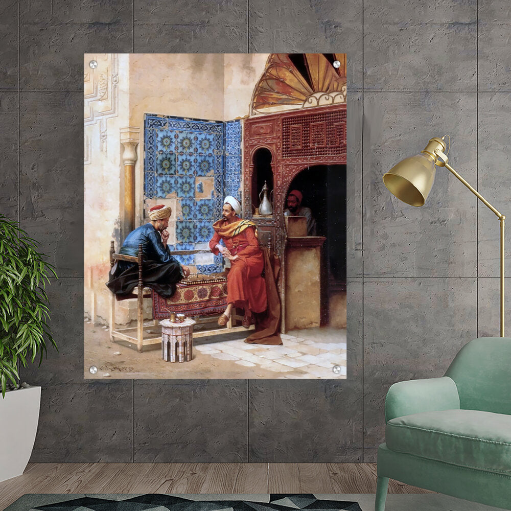 Playing Chess - Acrylic Wall Photo