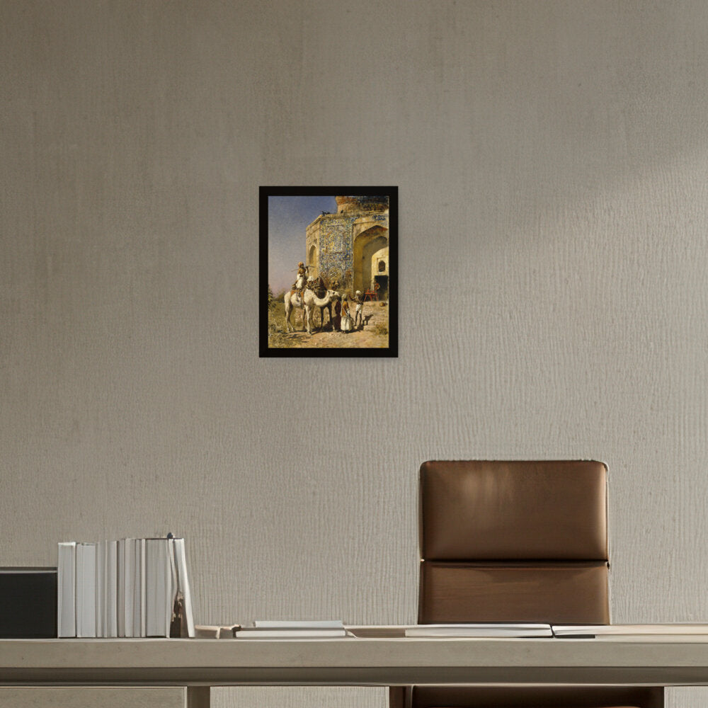 The Old Blue-Tiled Mosque - Framed Canvas