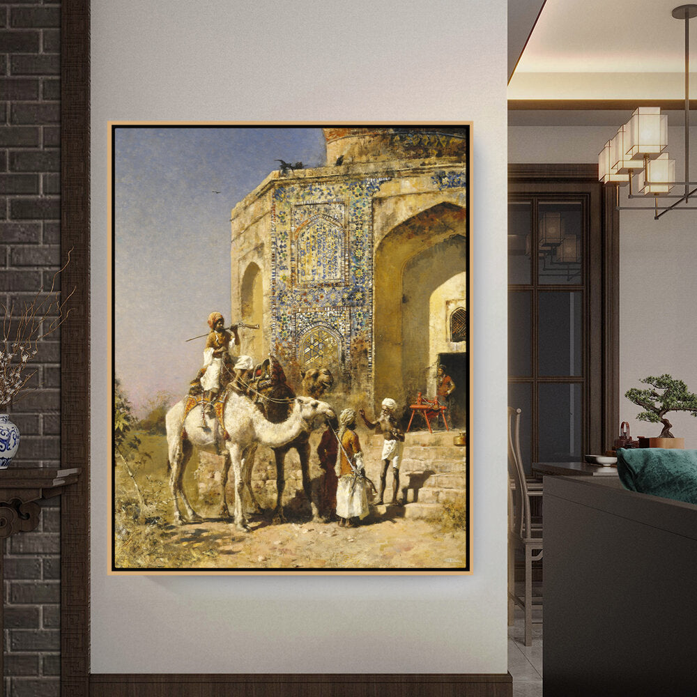The Old Blue-Tiled Mosque - FLOATING FRAME