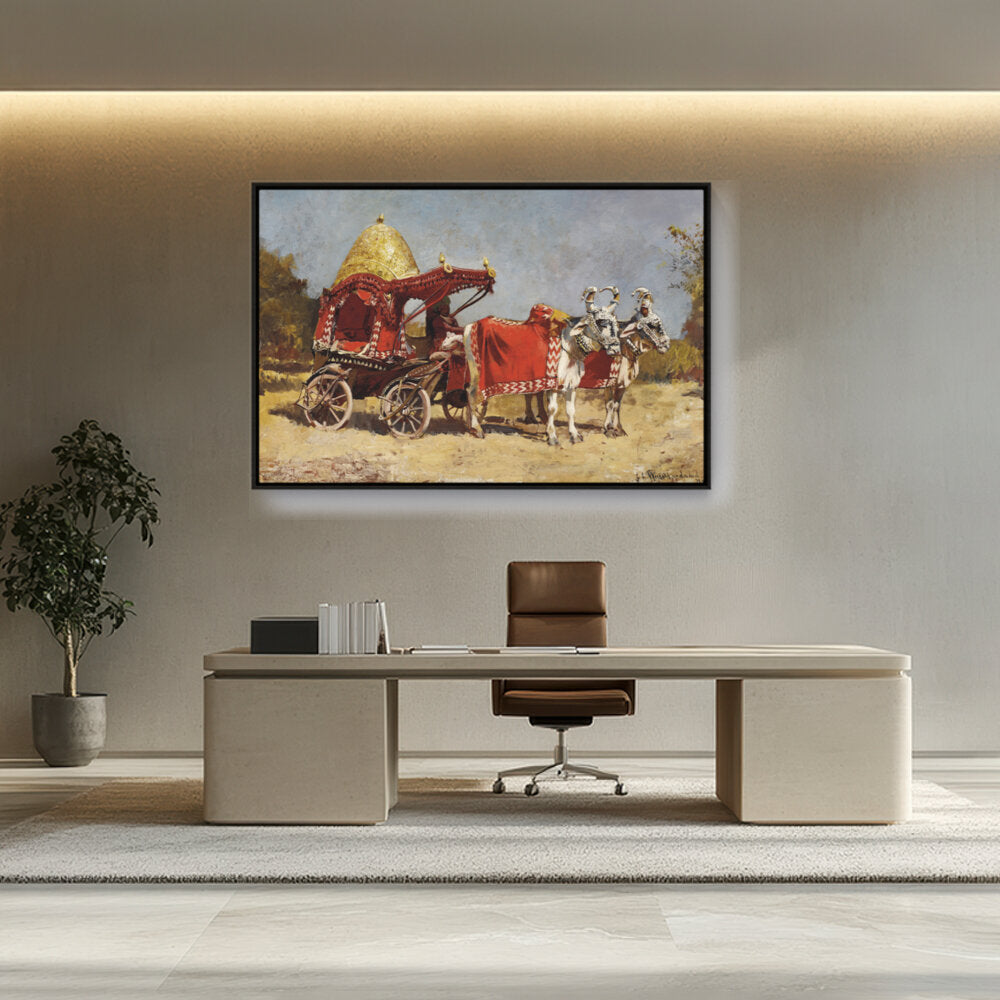 Native Gharry Bullock Cart - FLOATING FRAME