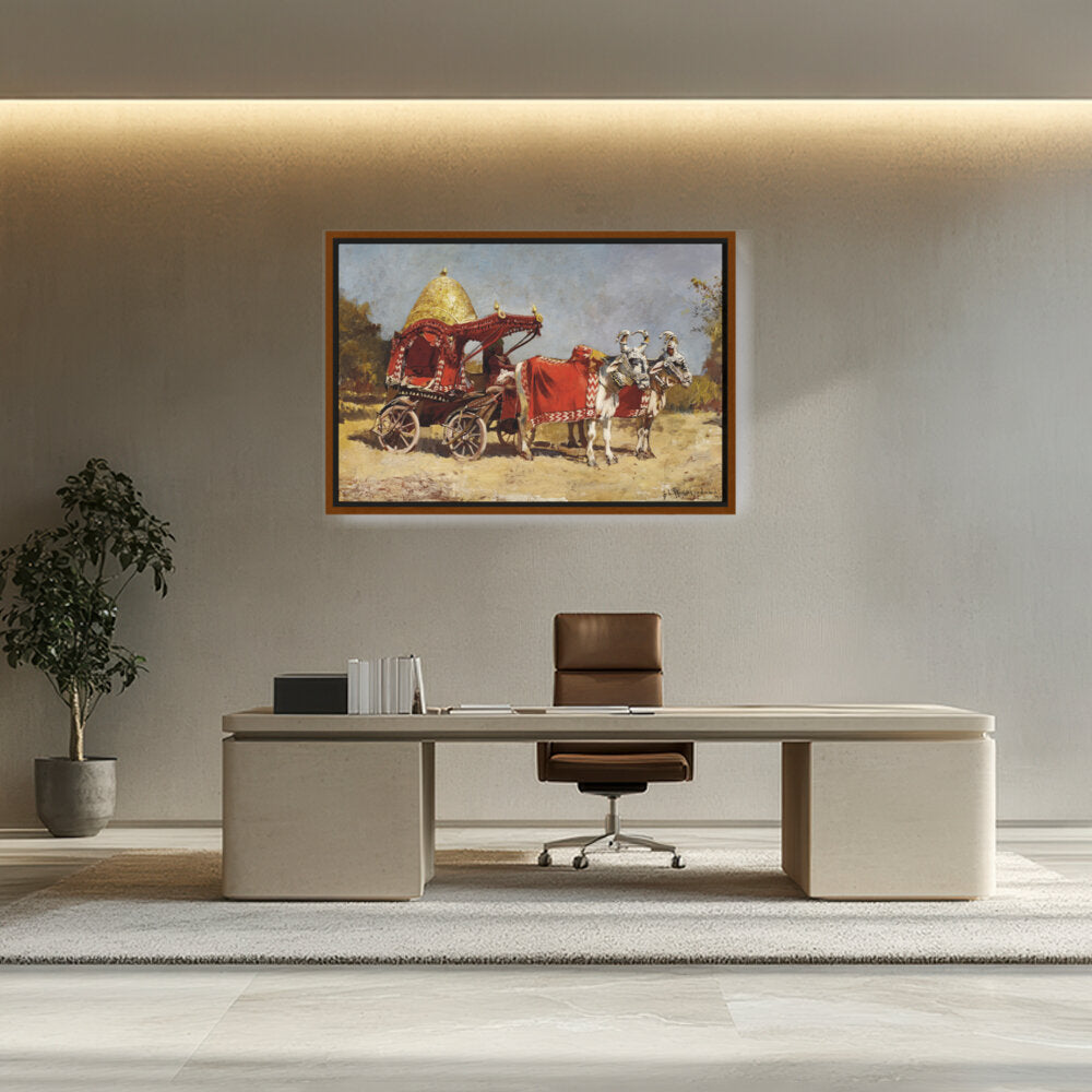 Native Gharry Bullock Cart - FLOATING FRAME