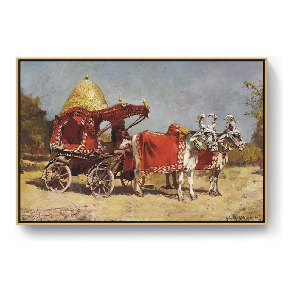 Native Gharry Bullock Cart - FLOATING FRAME