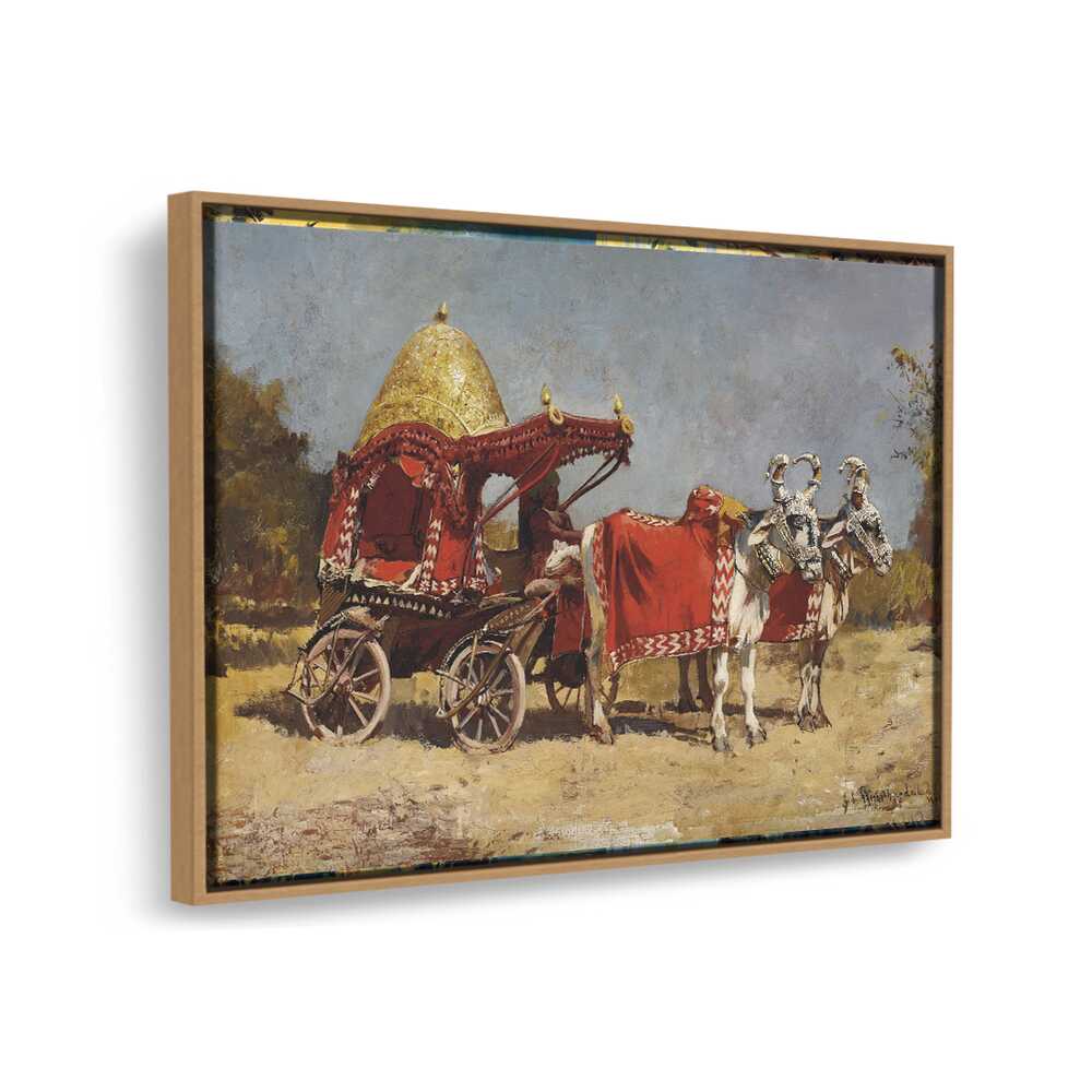 Native Gharry Bullock Cart - FLOATING FRAME