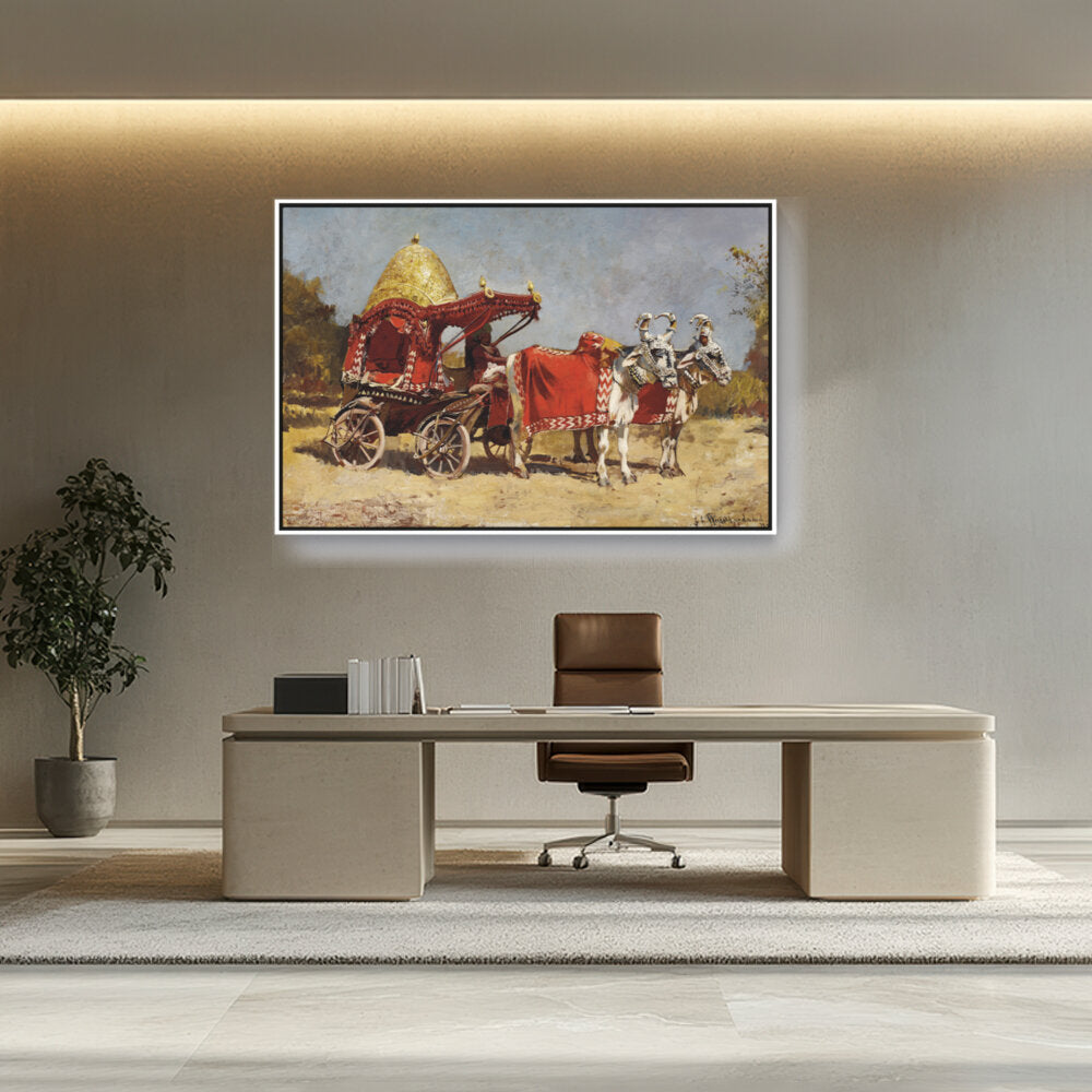 Native Gharry Bullock Cart - FLOATING FRAME